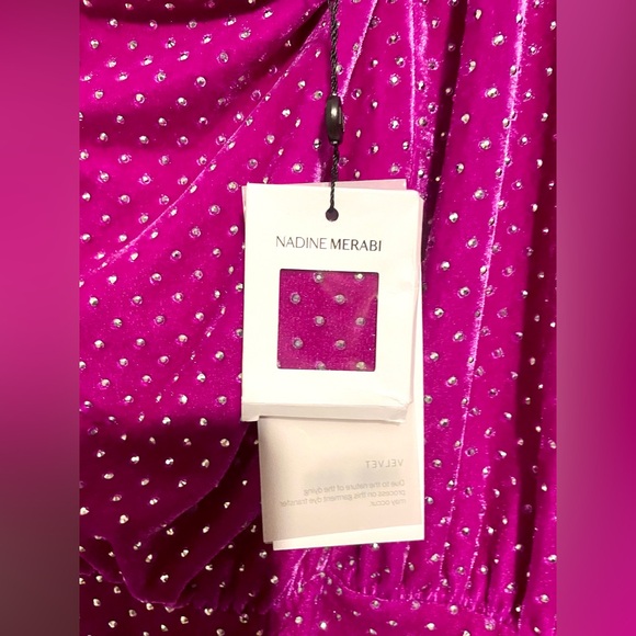 NWT Purple Sequin Asymmetrical Mini Dress reception Party Nadine Merabi Holiday - Picture 9 of 12